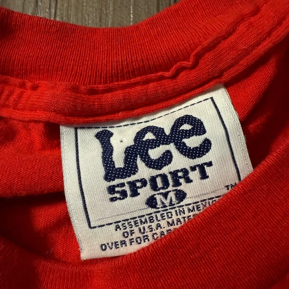 Vintage 1998 Super Bowl XXXII Lee Sport Red Graphic T-Shirt Mens Medium NFL